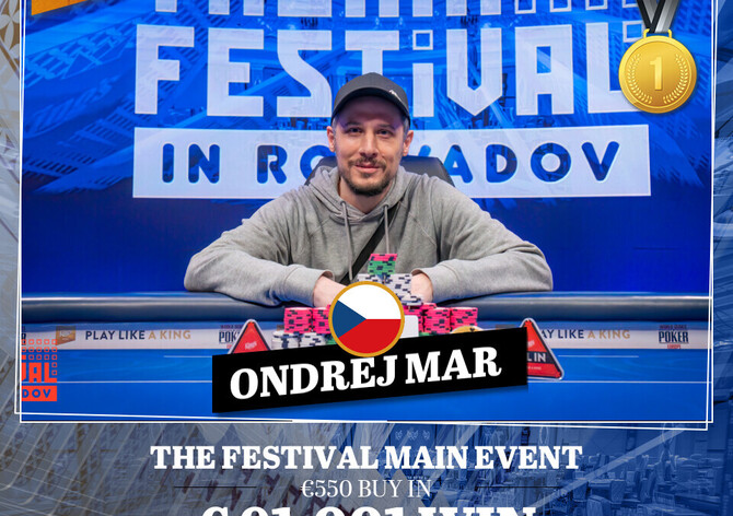 King&#039;s: Ondřej Már je šampionem The Festival Main Eventu za €91K!