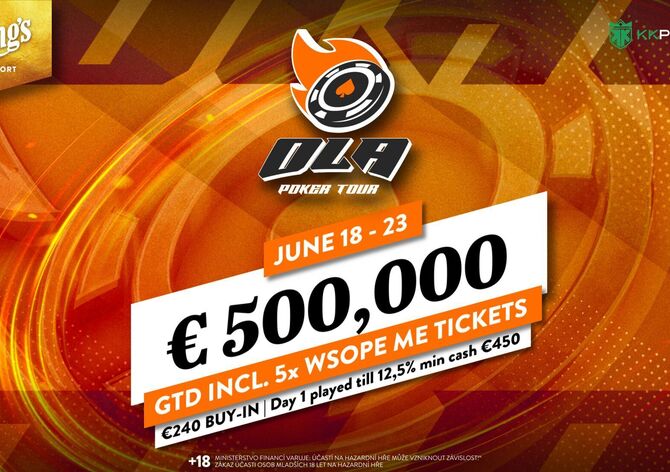 King&#039;s: Od středy vystřídá The Festival další skvělá pokerová série Ola Poker Tour s ME €500K GTD