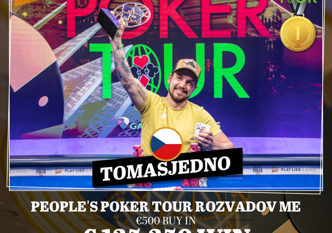 King&#039;s: Český hráč &quot;Tomášjedno&quot; je šampionem People&#039;s Poker Tour za €135K!