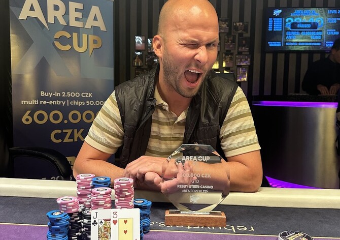 Rebuy Stars Plzeň Area: Ondřej Vachuda vítězem pondělního Area Cupu XL