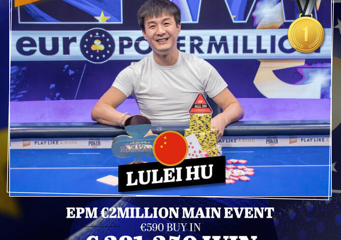 EPM €2M GTD: Titul z masivního Main Eventu jede do Číny!