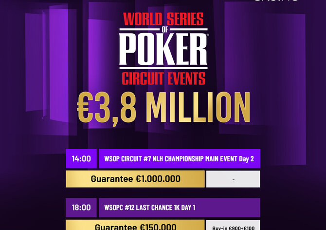 WSOPC Šamorín - NLH Championship €1M GTD - den 1D