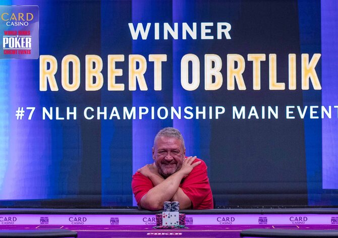 Card Casino Šamorín: Robert Obrtlík ovládl final table Main Eventu WSOPC