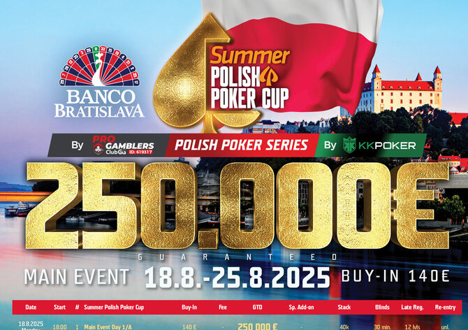Banco Bratislava: Letní PPC s Main Eventem €250K GTD jen za €140 klepe na dveře!