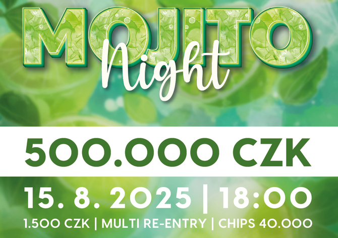 Rebuy Stars Kladno: Pátek v Oaze nabídne Mojito Night 500K GTD a Slot Series Final