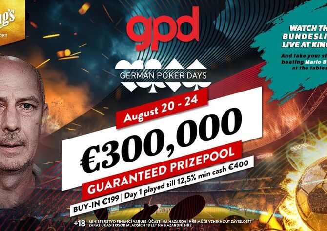 King's: Ve středu začíná na Rozvadově letní edice German Poker Days €300K GTD