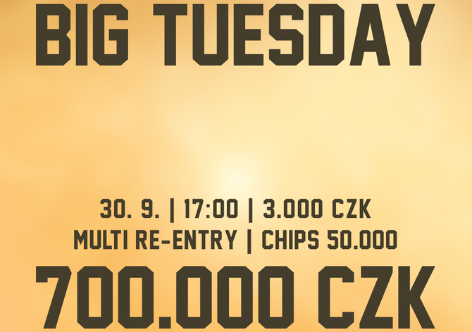 Rebuy Stars Kladno: Oaza v úterý pořádá event Big Tuesday s garancí 700.000 Kč