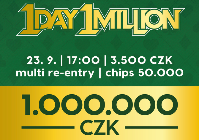 Rebuy Stars Kladno: V Oaze v úterý na hráče čeká event 1Day 1Million