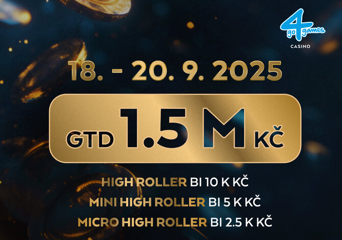 G4G Hodolany/Dražkovice: V Olomouci od čtvrtka G4G Half Million, v Pardubicích Saturday Special