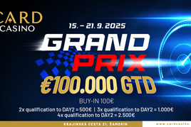 Card Casino Šamorín: V úterý startuje v největším slovenském kasinu Grand Prix €100K GTD
