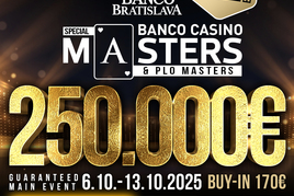Banco Casino Masters #42 – €250.000 GTD, tradice, prestiž a exkluzivní Chipleader Bonus!