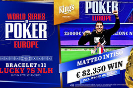 WSOPE: Náramek z Lucky 7s pro Itálii, Peter Ješko byl třináctý