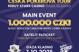Rebuy Stars Kladno: V úterý proběhne jednodenní ČéPéTéčko v Oaze 