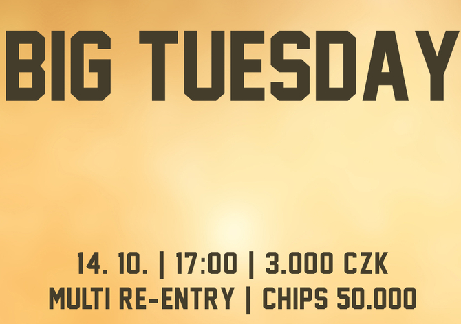 Rebuy Stars Kladno: V úterý v Oaze Big Tuesday event 700K GTD!