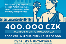RS Plzeň: V pondělí řecká noc, pokerová olympiáda i turnaj o 400.000 Kč!