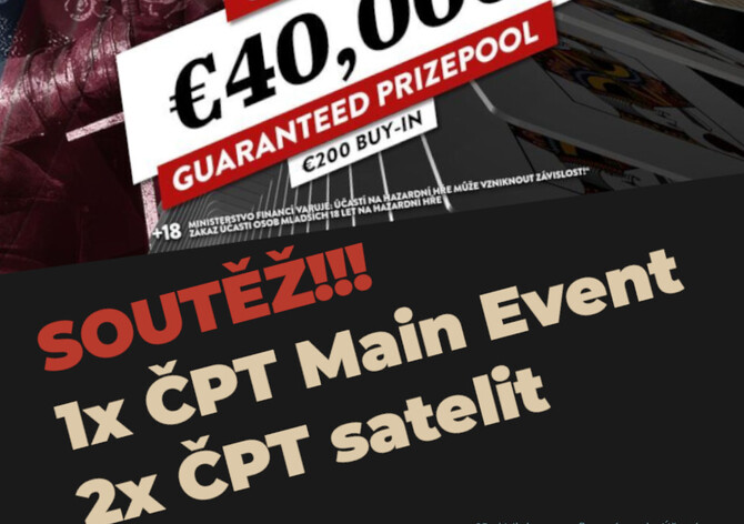 SOUTĚŽ: Vyhraj vstup do Main Eventu České Pokerové Tour!