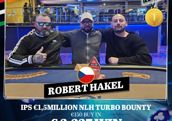 King&#039;s IPS: Celkem devět CZ postupů z pátečních flightů ME a vítězství Roberta Hakela v Turbo Bounty