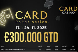 Card Casino Šamorín: V úterý se v největším slovenském kasinu rozehraje Card Poker Series €300K GTD!