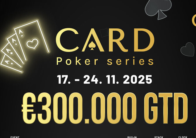 Card Casino Šamorín: V úterý se v největším slovenském kasinu rozehraje Card Poker Series €300K GTD!