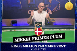 King&#039;s: Harald Casagrande padl těsně pod vrcholem, vítězem King&#039;s Million PLO ME se stal Mikkel Plum