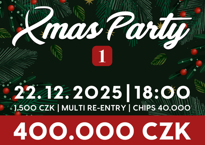 Rebuy Stars Plzeň Area: V Pzni si připravili dvě XMas Party, jednou s garancí 400K a podruhé 300K