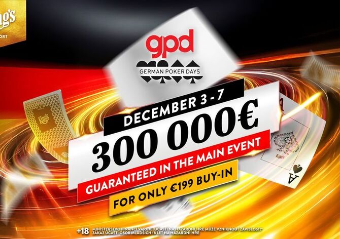 King&#039;s: Ve středu začíná na Rozvadově festival German Poker Days €300K GTD