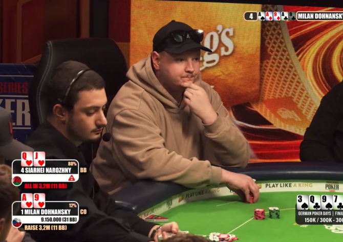 King&#039;s GPD: Milan Dohnanský v dealu Main Eventu GPD €300K GTD, titul jede do Běloruska