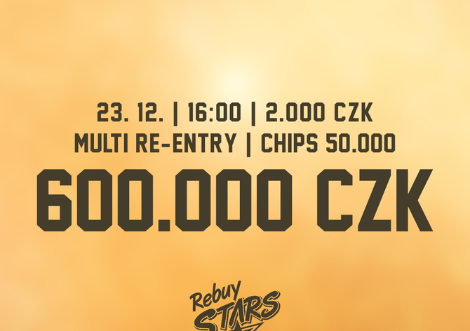 RS Kladno: Úterní Big Tuesday 600K GTD už od 16:00
