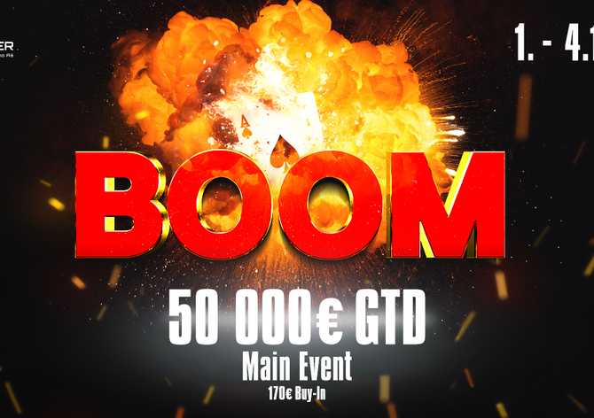 Grand Casino Aš: Nový rok v Aši začne BOOM festivalem s Main Eventem €50K GTD