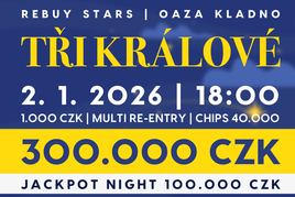 Rebuy Stars Kladno: Prvním eventem roku je v Oaze už v pátek Turnaj Tří králů