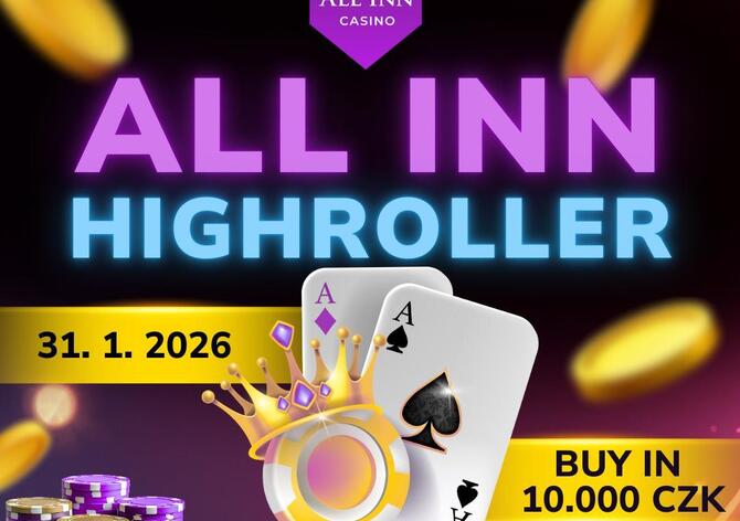 ŽIVĚ: ALL INN High Roller - 500.000 Kč GTD