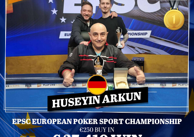 King's: Nejlepším z CZ/SK hráčů ve finále ME EPSC byl pátý Jiří Heidtke, titul získal Němec Arkun