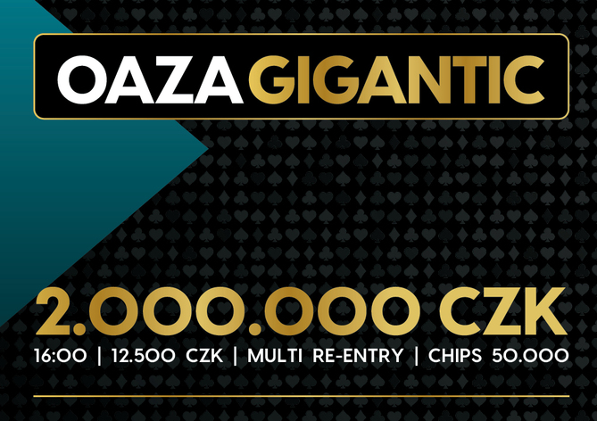 Rebuy Stars Kladno: Oaza Gigantic 2M GTD v úterý na Kladně!