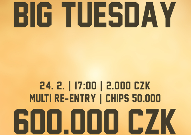 Rebuy Stars Kladno: Big Tuesday 600K GTD v úterý v Oaze