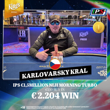 King's IPS: Dalibor Dula postoupil v Mystery Bounty, KV Král vyhrál Morning Turbo