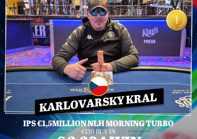 King's IPS: Dalibor Dula postoupil v Mystery Bounty, KV Král vyhrál Morning Turbo