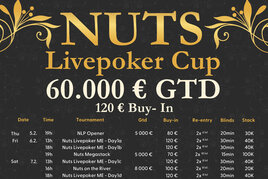 GCA: Nuts Livepoker Cup €60K GTD
