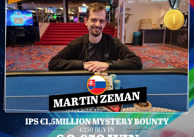 King's IPS: Martin Zeman si podmanil finále Mystery Bounty, pokračoval také IPS Main Event €1,5M GTD