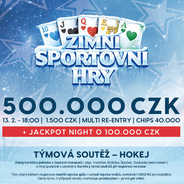 Rebuy Stars Kladno: Zimní sportovní hry v Oaze s turnajem o 500.000 Kč!