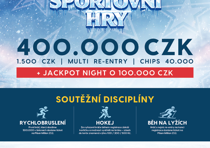 Rebuy Stars: Zimní sportovní hry v Plzni o 400.000 Kč!