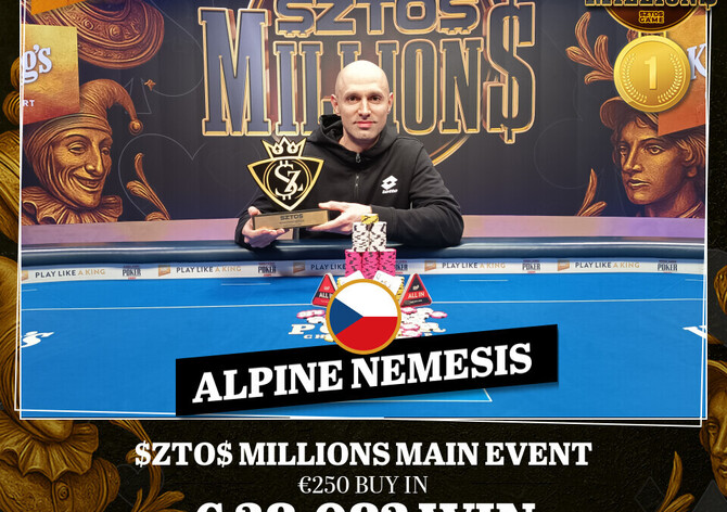 King's $ZTO$: Martin Sládek vítězí v Main Eventu, po dealu s dohrávkou bere €38K!