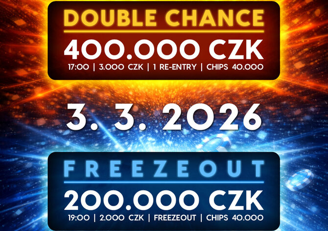 RS Kladno: Úterý plné pokeru, dva "old-school" turnaje v jeden den! Garance 600.000 Kč!