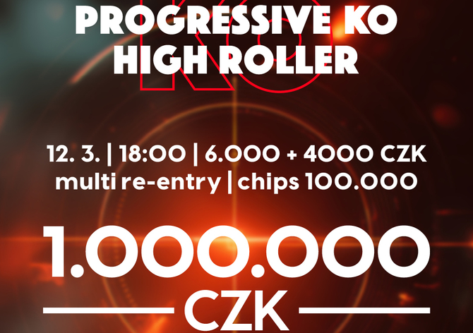 RS Kladno: Ve čtvrtek v rámci Progressive KO High Rolleru minimálně o milion!