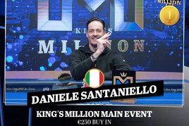 King's Million: Z absolutního shortstacku až na samý vrchol, Ital Santaniello vítězem King's Million