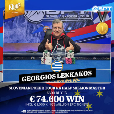 King's SPT: Šampionem Main Eventu SPT €500K GTD se stal Řek Lekkakos, Toni Ravnak jedenáctý
