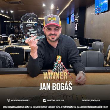Showdown: Březnový půlmilion zvládl nejlépe Jan Bogáš
