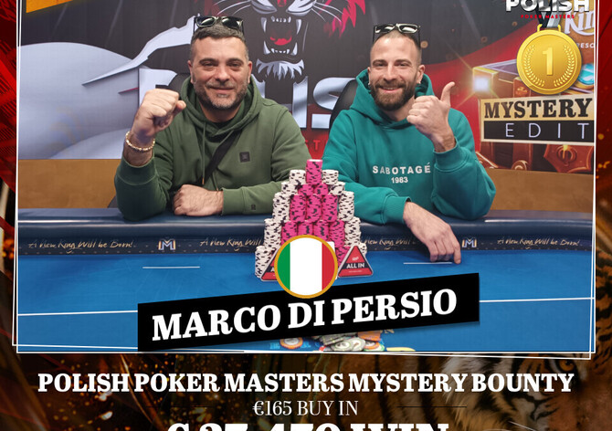 King's PPM: Ital Di Persio vítězem Polish Poker Masters