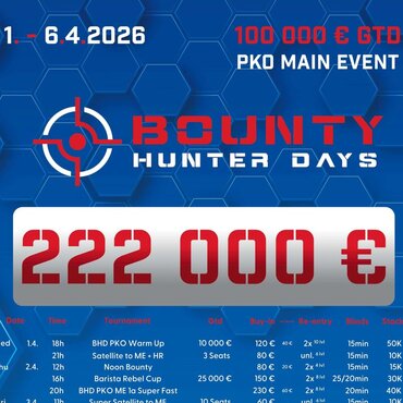 GC Aš: Od středy až do pondělí se bude v Aši opět lovit, Bounty Hunter Days garantují celkem €222K!