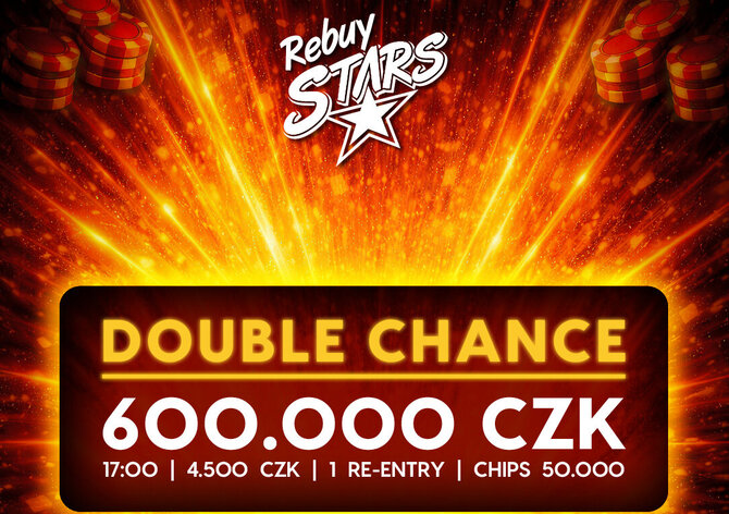 Rebuy Stars Kladno: V úterý se bude v Oaze hrát Double Chance event 600K GTD