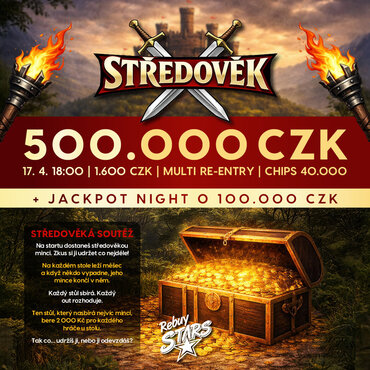 Rebuy Stars Kladno: V pátek vás v Oaze čeká středověká atmosféra s turnajem o 500.000 Kč!